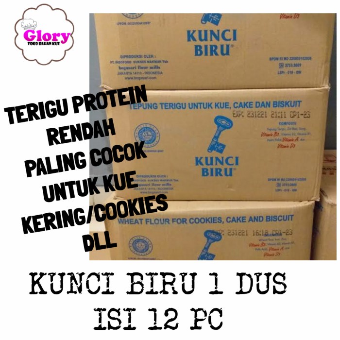 

BISA COD tepung terigu kunci biru 1 dus / VIA GOJEK