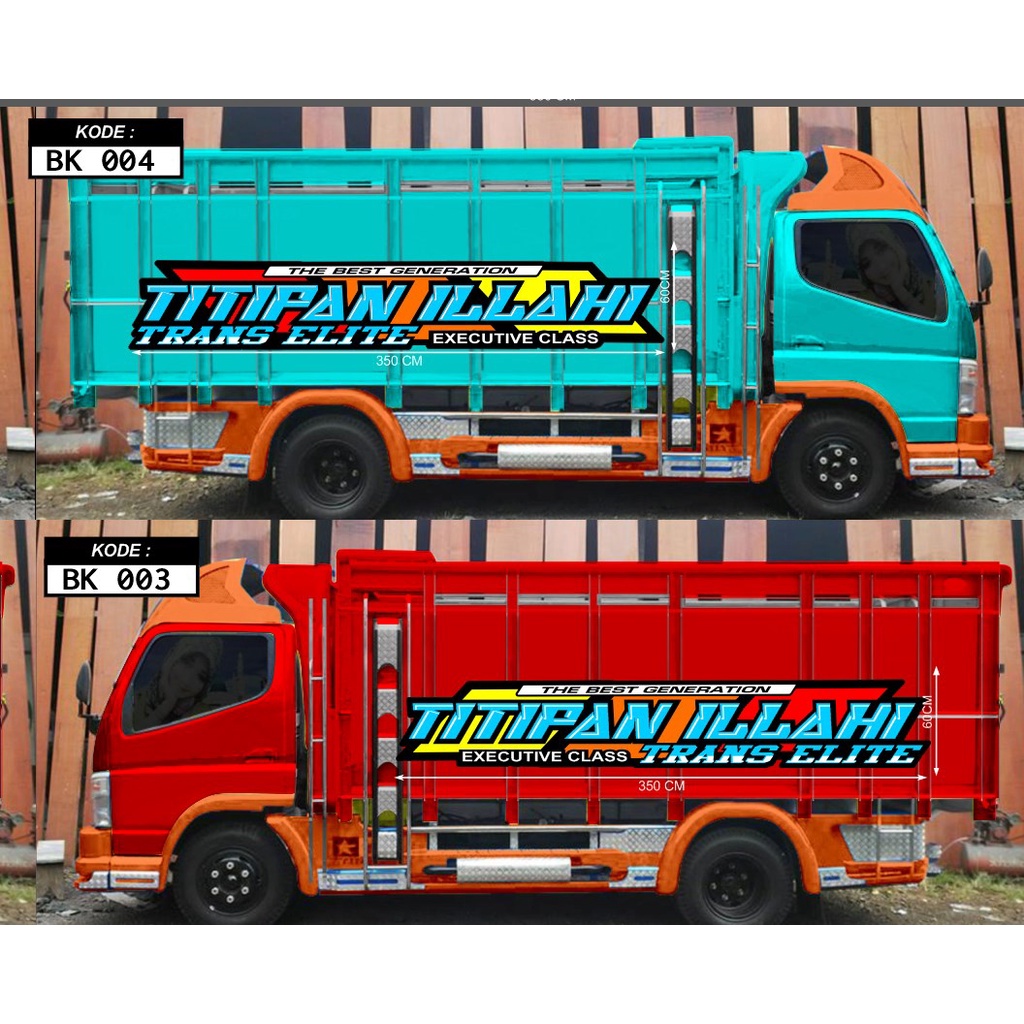 Stiker Tulisan Bak Truk Samping TULISAN SAMPING BAK