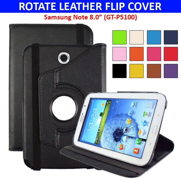 Samsung Galaxy Tab Tablet Note 8.0 8 Inch GT-N5100 Bookcover Book Flip Cover Casing Case Sarung