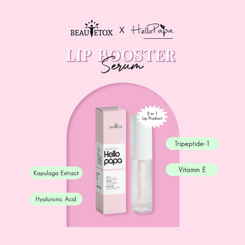 (BOSS) BEAUTETOX Hello Papa Lip Booster Serum | Water Based 3in1 Lip Tint | Pencerah Bibir BPOM - 2,5g