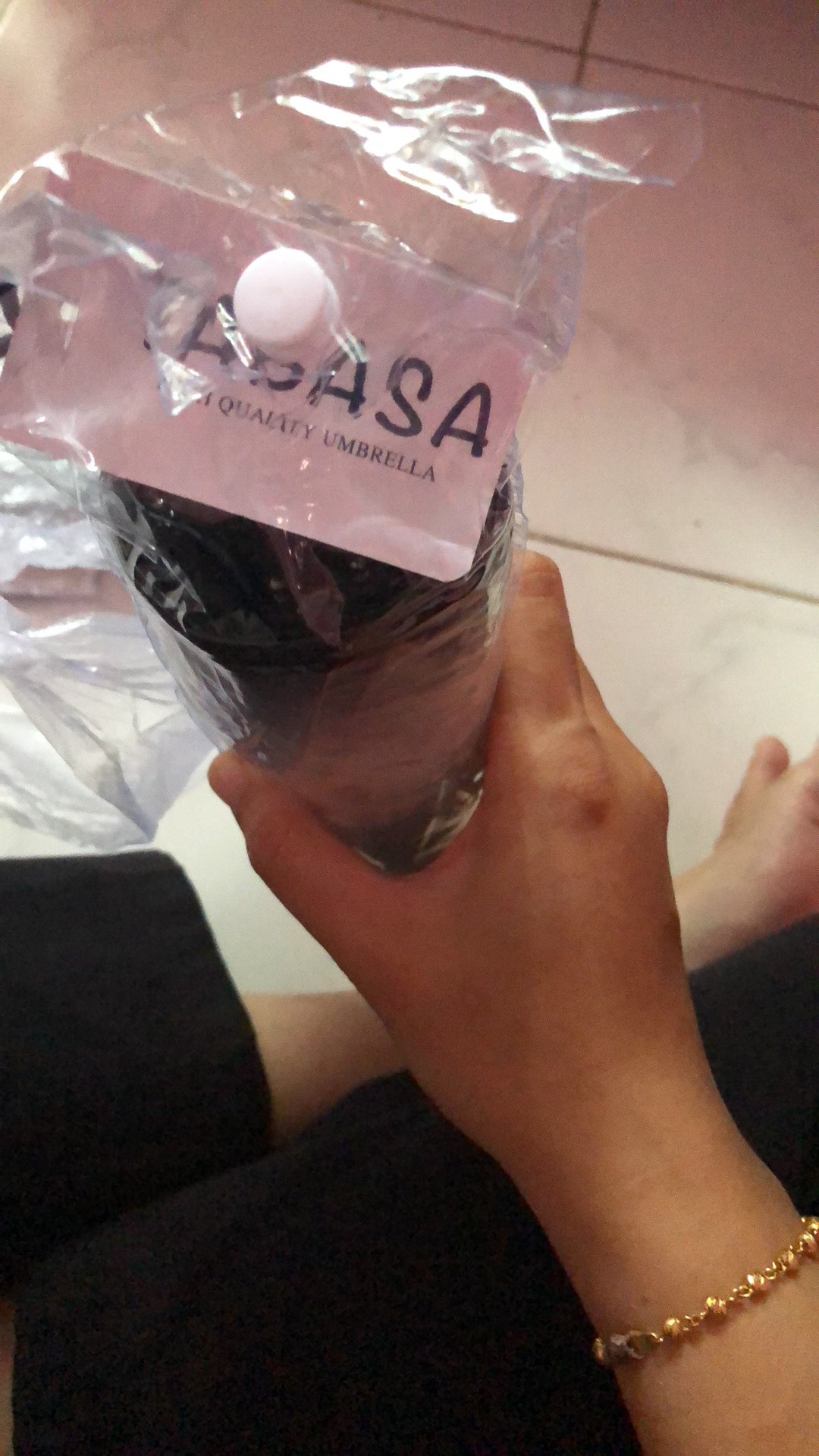 Tabasa Payung Lipat Transparan Bening