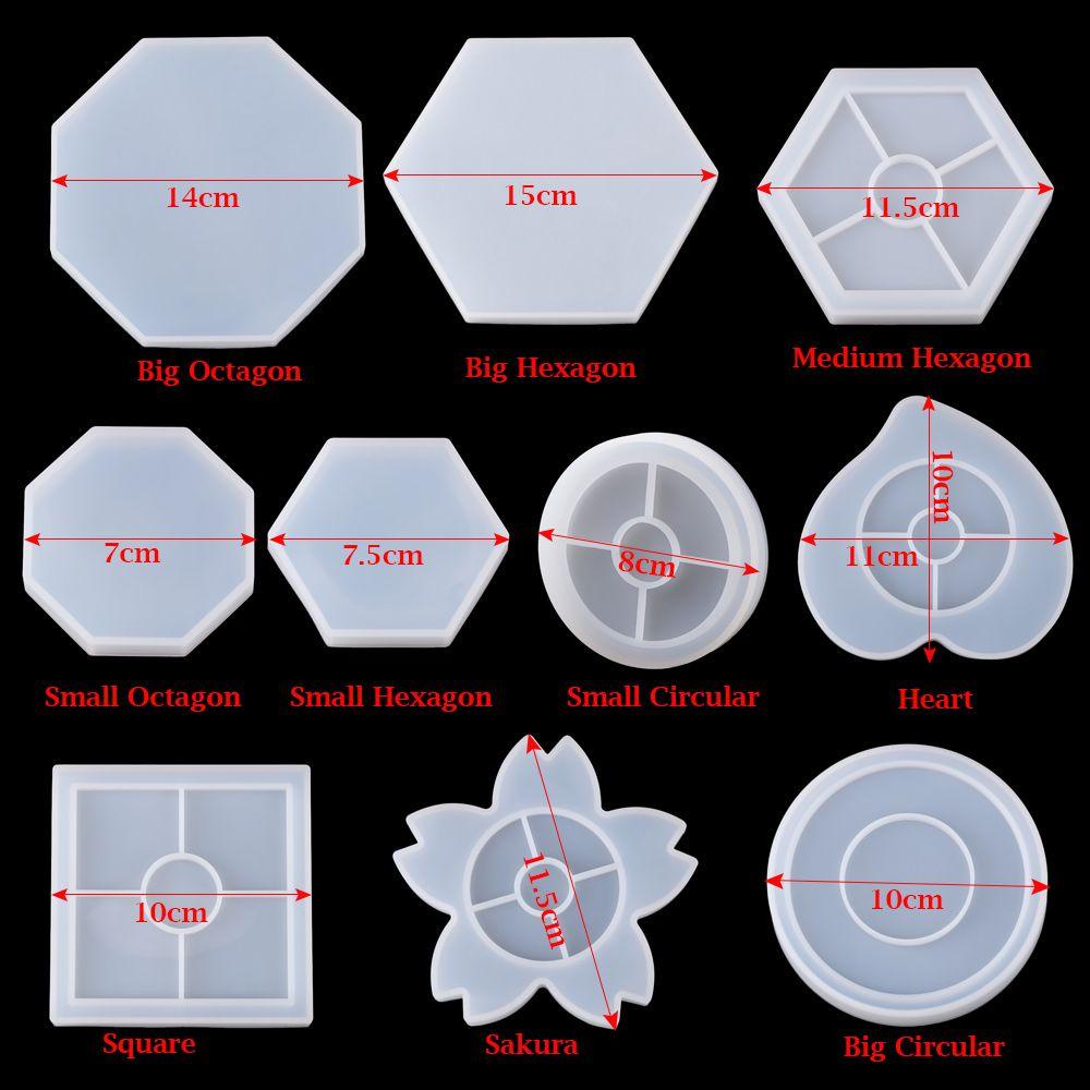 Solighter Cetakan Silikon Transparan DIY Handmade Alat Tetes Lem Kristal