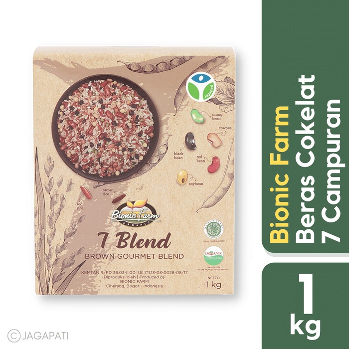 

540ffiepp Bionic Farm - 7 Gourmet Blend Brown Organik 1Kg - Beras Coklar Organik 244Q40112