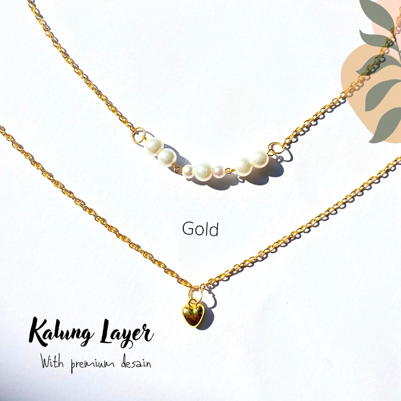 Kalung Rantai mutiara / Kalung Rantai Layer