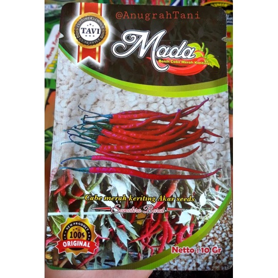 [BISA COD] benih cabe merah MADA- unggulan CMK MADA super tahan virus-  Benih Cabe Merah Keriting MA