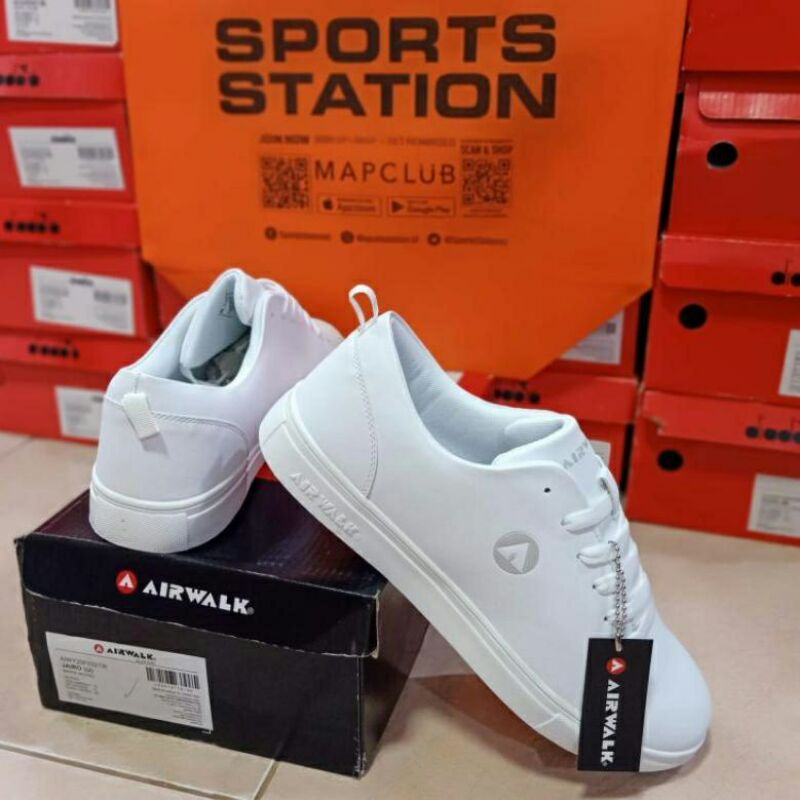 BISA COD SEPATU PRIA SNEAKER/ OLAHRAGA/ TALI PRIA AIRWALK JAIRO WHITE ORIGINAL BNIB 100%