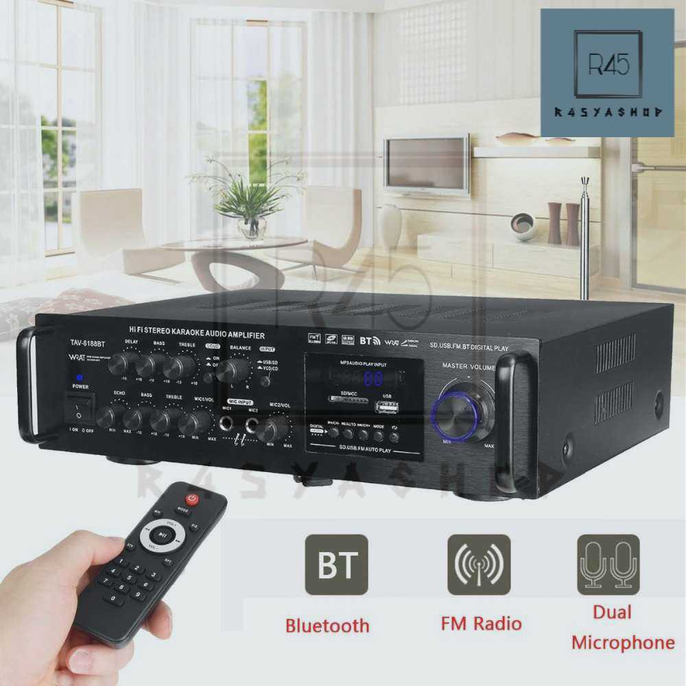 Sunbuck Bluetooth EQ Audio Amplifier Home Theater FM 2000W