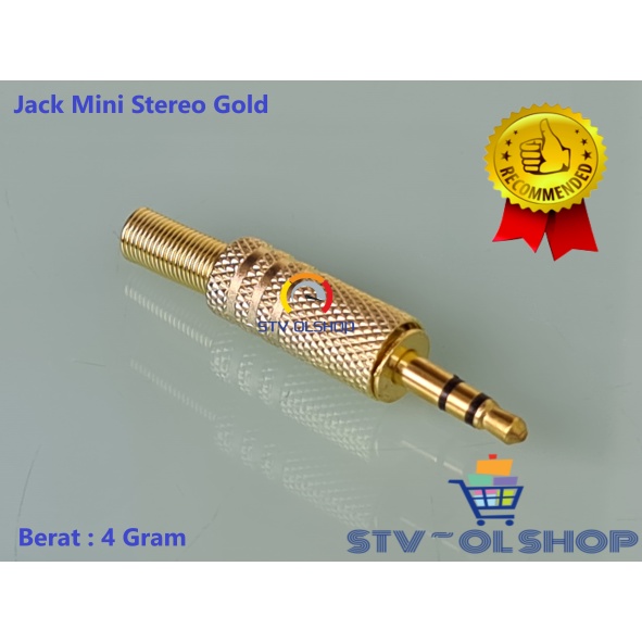 Jack Mini Stereo Gold / Jek Mini Stereo 3,5mm Gold