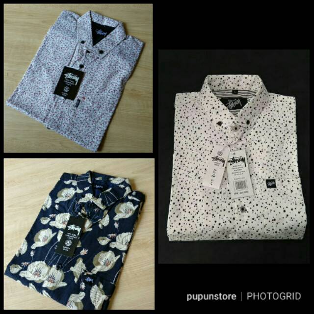 Kemeja lengan pendek Stussy
