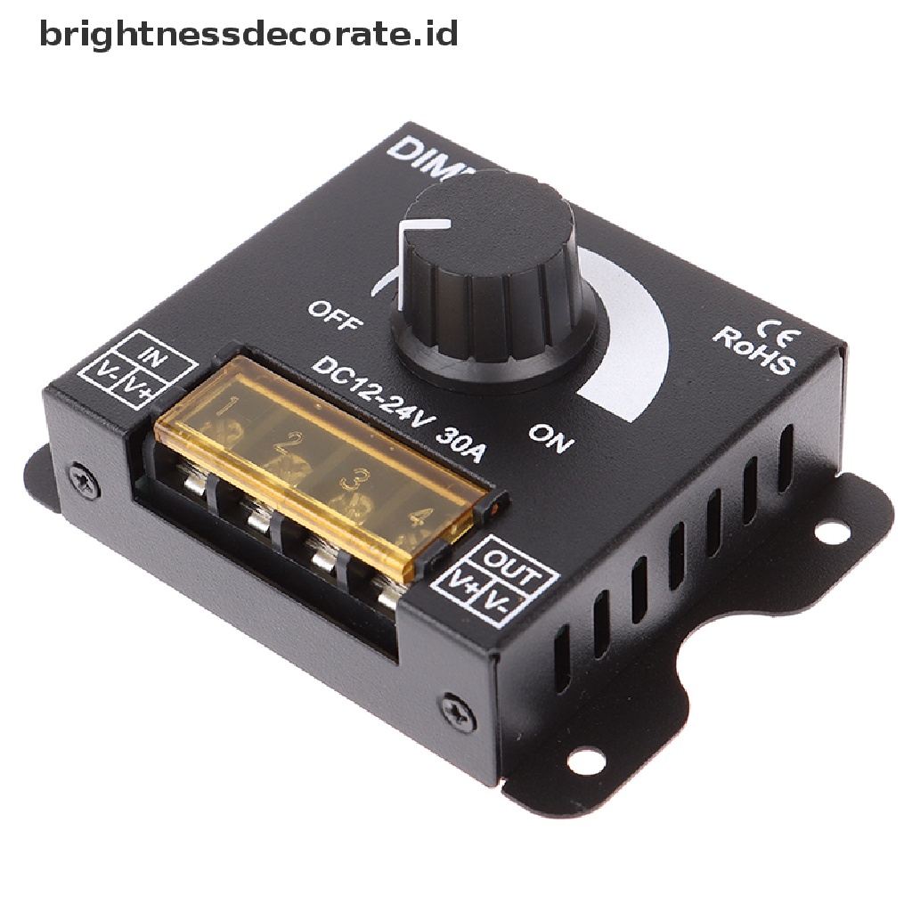 1 Pc Strip Led Dimmer Dc12V-24V 30a 360w Adjustable Untuk Warna Tunggal 5050 / 3528