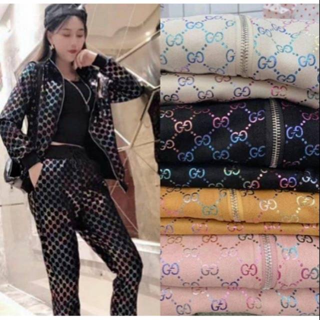 SETELAN GUCCI PREMIUM - SETELAN WANITA - SETELAN CELANA PANJANG - SETELAN IMPORT - GUCCI - SETELAN