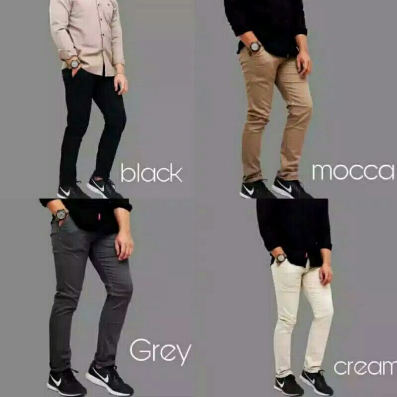 [TERLARIS] CELANA PANJANG PRIA UKURAN 27-38 PREMIUM QUALITY CHINOS SLIMFIT COWOK SKINNY POLOS COWOK