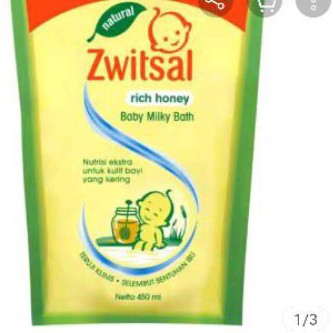 zwitsal Rich Honey baby milky bath 450ml