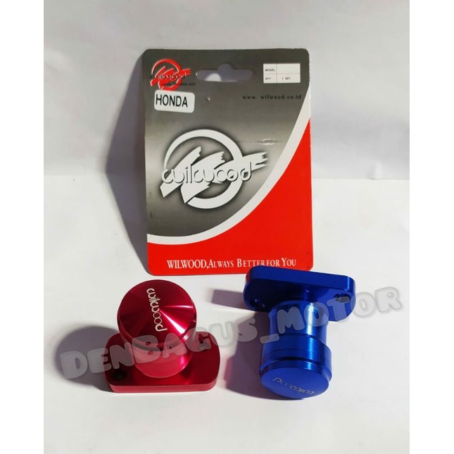 TUTUP TABUNG OLI MOTOR/TUTUP OLI MOTOR MODEL STEMPEL/ TUTUP OLI MINYAK REM FULL CNC RED BLUE HONDA/T