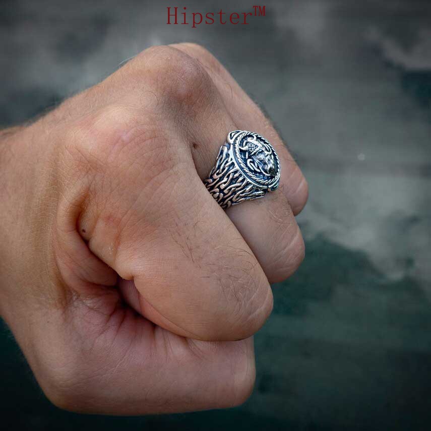 New Silver Ring Domineering Men