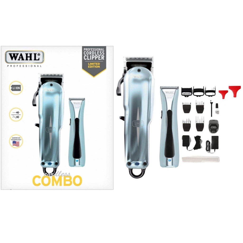 AKK . ALAT PENCUKUR WAHL CLIPPER PACIFIC BLU COMBO / WAHL SUPER TAPER & BERET CORDLESS COMBO
