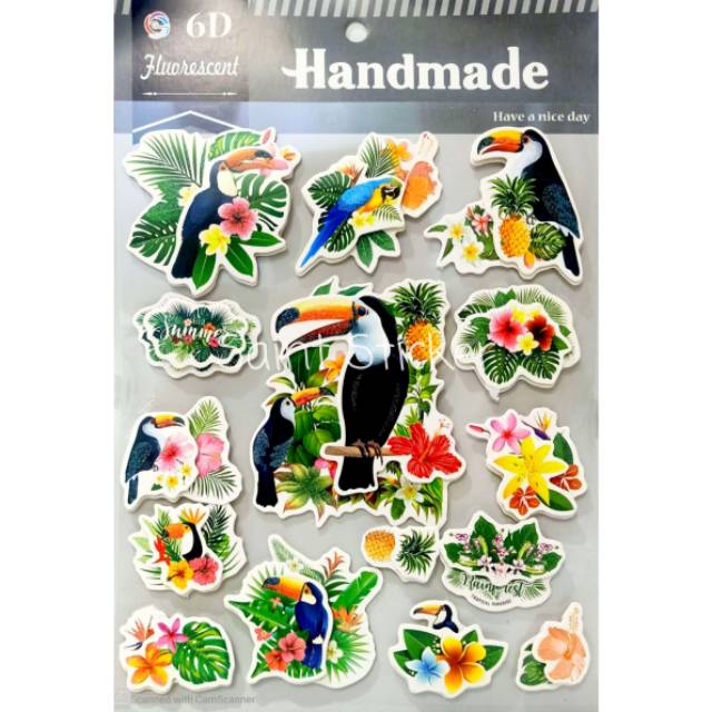 

Sticker Timbul Gambar Tempel Stiker Anak 3D Besar Karakter Burung Toucan