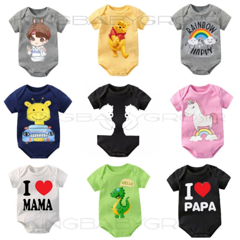 Jumper bayi LENGAN PENDEK Fashion BERMOTIF