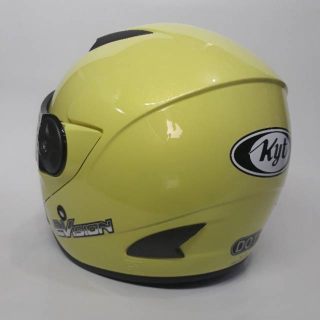 Helm KYT 2VISION KUNING LEMON Paket Ganteng