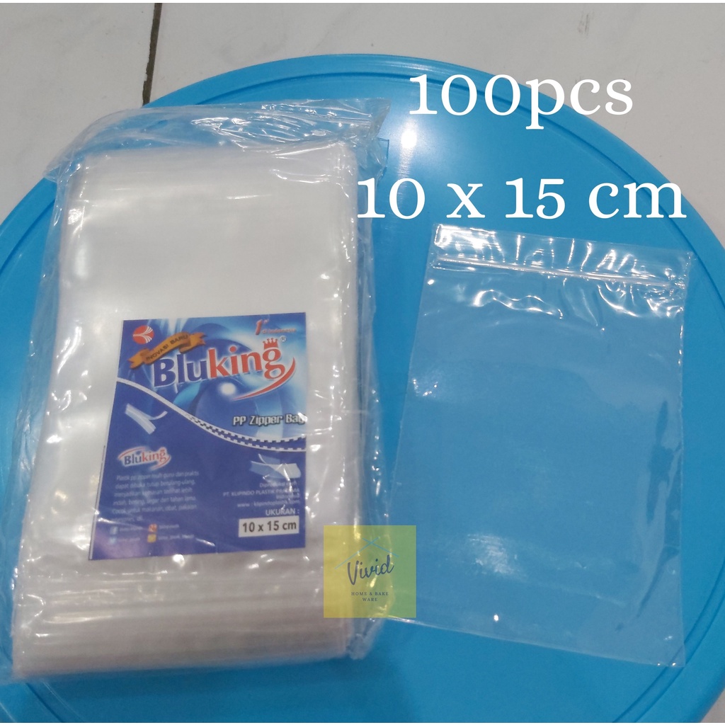 Plastik Klip Bluking PP - 10 x 15 cm - Klip Seal Plastik Bening - Tebal 0.05 mm (100 pcs)