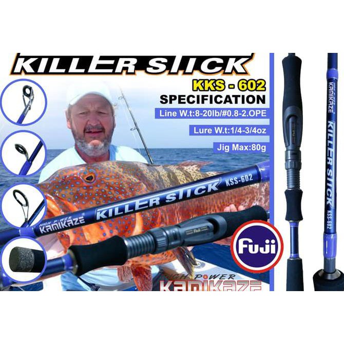 Kamikaze Killer Stick KSS-602 Spinning Jigging Rod PE 0,8 - 2,0 Joran Kode 1184