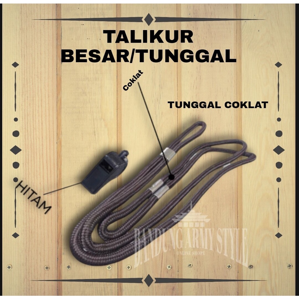 Talikur Sumbu Hitam-Tali Kur-Tali Koor-Talikur Satpam-Topi Security-Kaos Security-Sabuk Satpam-Kopel TALI KUR TUNGGAL SATPAM