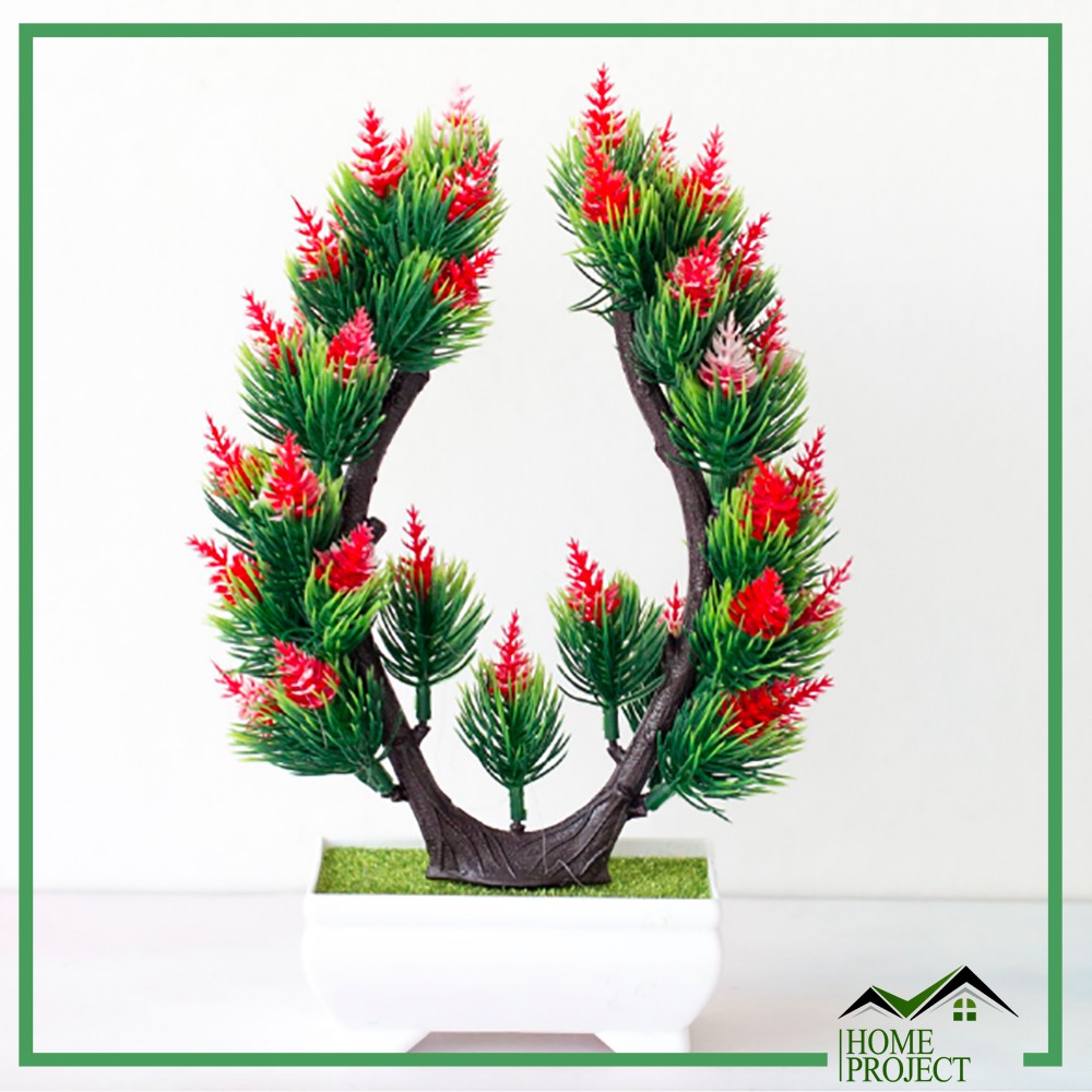 Pot Tanaman Bunga Plastik Minimalis Hiasan Bunga Artificial Flower Pot Bunga Moderen Type U Akasia-3