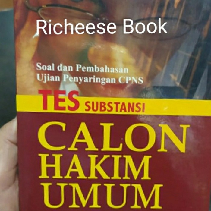 

NEW PRODUCT Buku Soal Ujian CPNS Tes Substansi Calon Hakim Umum - Original KPL123