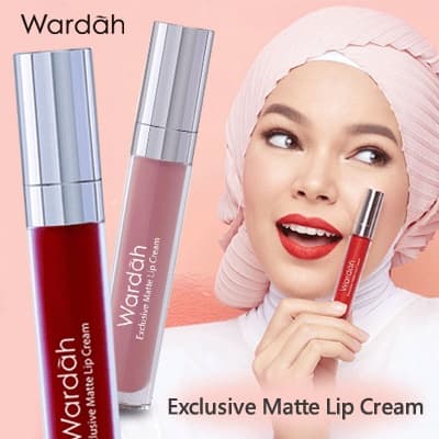 WARDAH EXCLUSIVE MATTE LIP CREAM LIPCREAM WARDAH 18 WARNA murah -HALALKOSMETIK