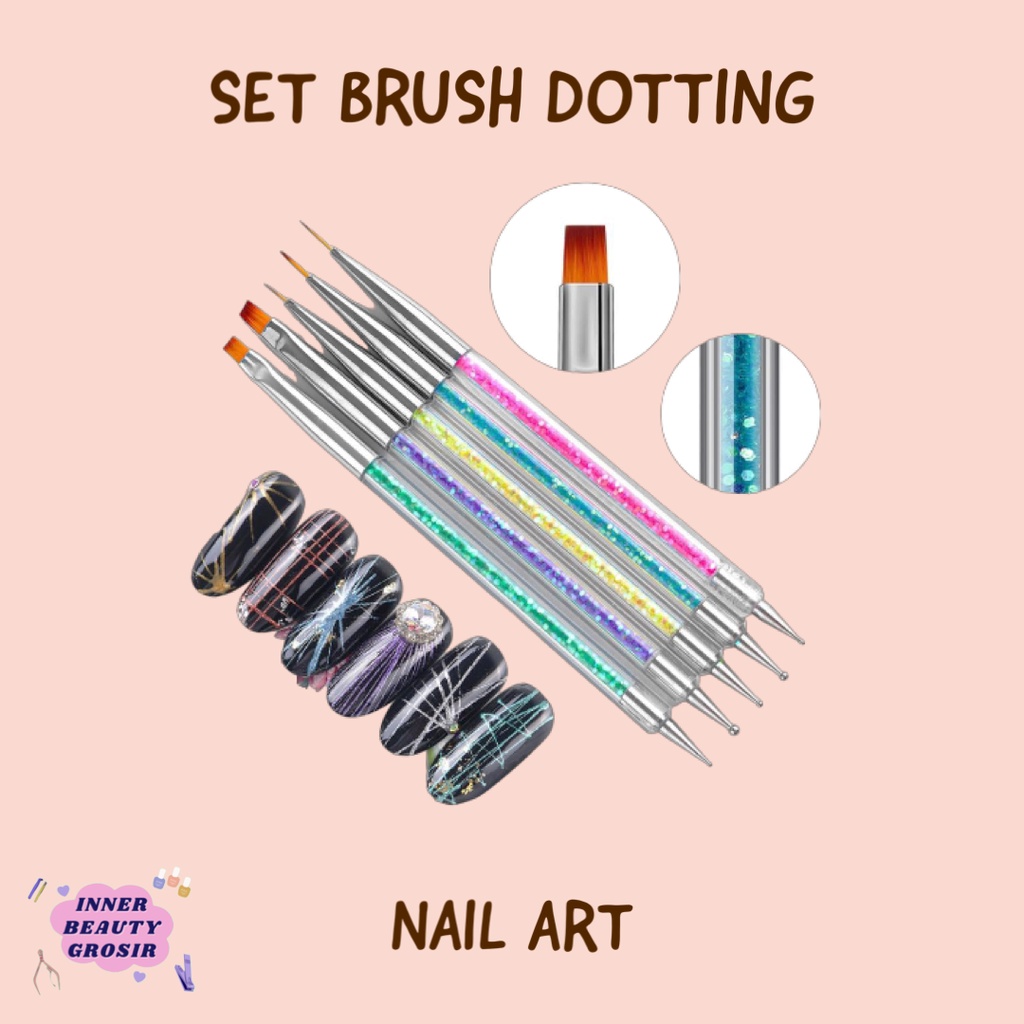 Set Brush Dotting and Drawing Nail Art / Set Brush Nail Art