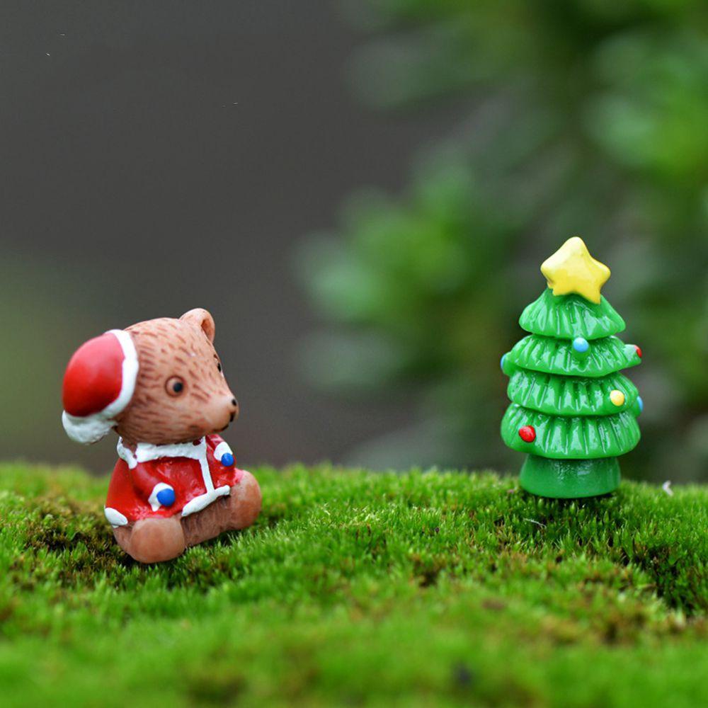 [Elegan] Dekorasi Natal Hadiah Natal Mini Lucu Resin Ornamen Beruang Kecil