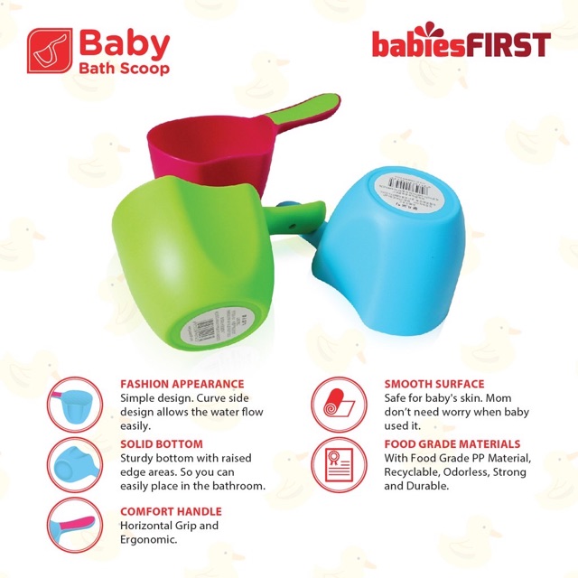 BabiesFIRST Baby Bath Scoop / Spoon - GAYUNG MANDI Bayi dan Anak Babies First FREE BUBBLE WRAP + DUS
