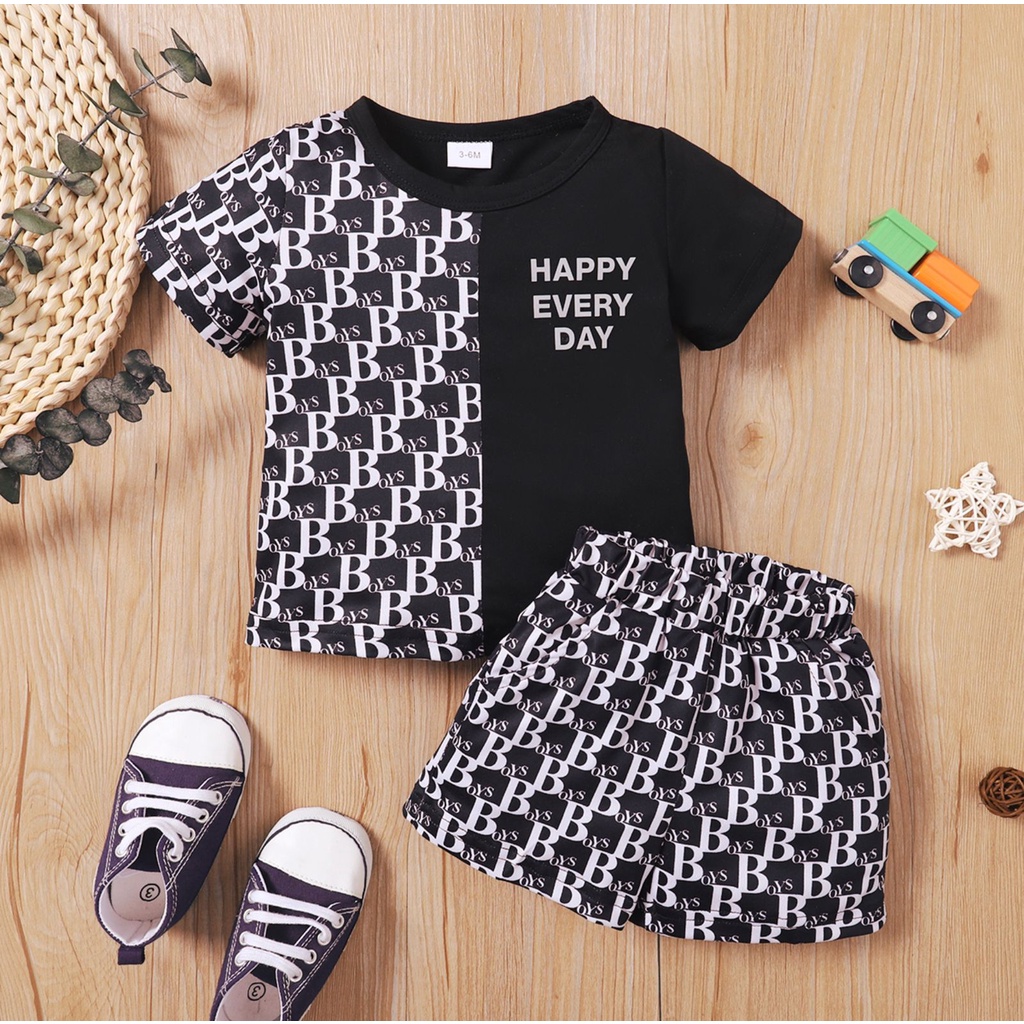 BabyGo Baju anak Baju setelan anak [MOTIF 1] BAJU ANAK SETELAN LENGAN PENDEK