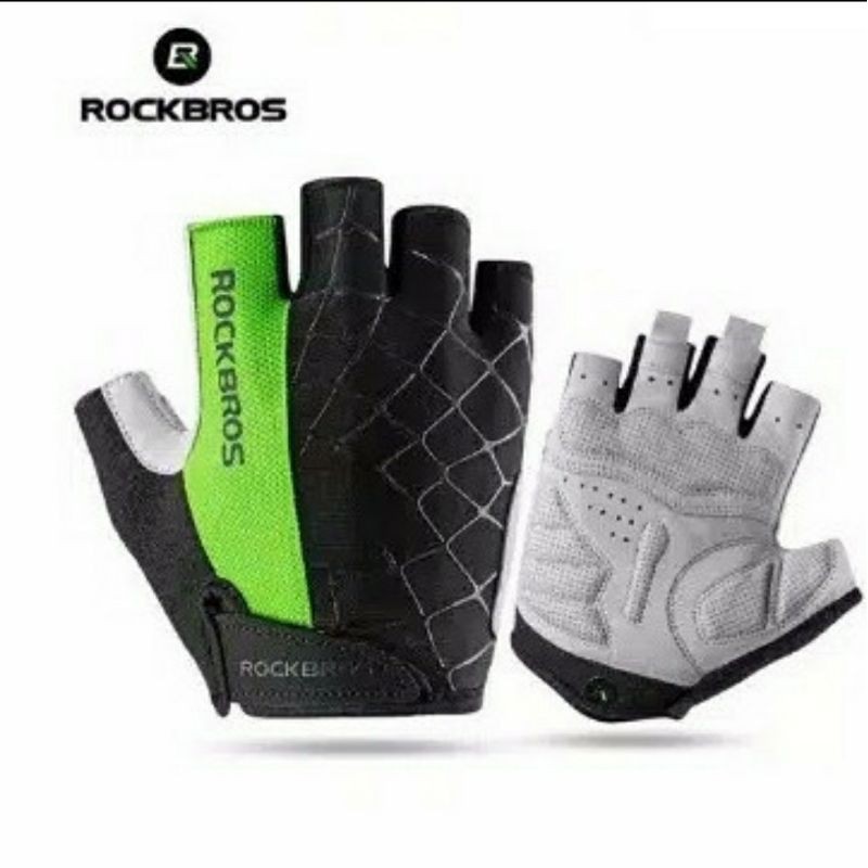 Sarung Tangan ROCKBROS S109 Bike Glove Half Finger Sepeda GyM olahraga