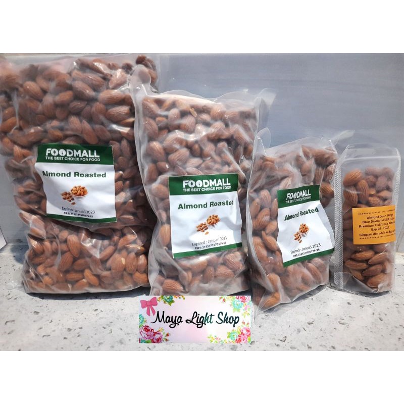 almond oven 500gr roasted kacang panggang badam asi booster cemilan sehat diet keto cemilan ibu hamil