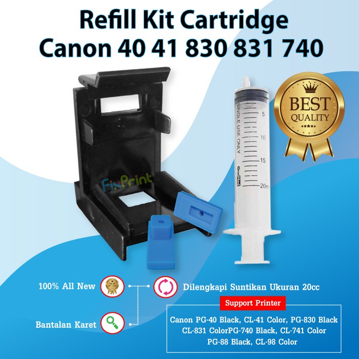 Refill Kit Canon PG40 CL41 PG830 CL831 PG88 CL98 Toolkit Penyedot Tinta Cartridge PG740 CL741 40 41