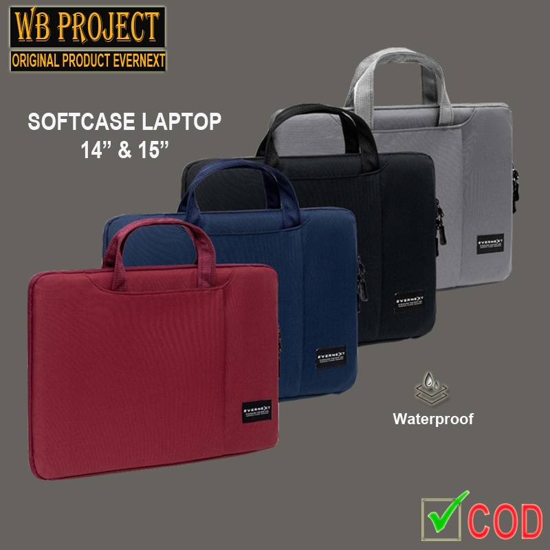 Promo tas softcase laptop 14 inch dan 15 inch waterproof kualitas eksport tas sarung soft case lapto