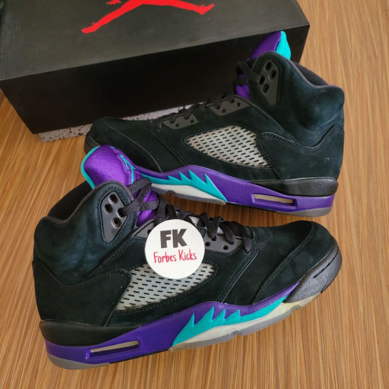Air Jordan 5 Retro Black Grape 2013 || black what the raging bulls