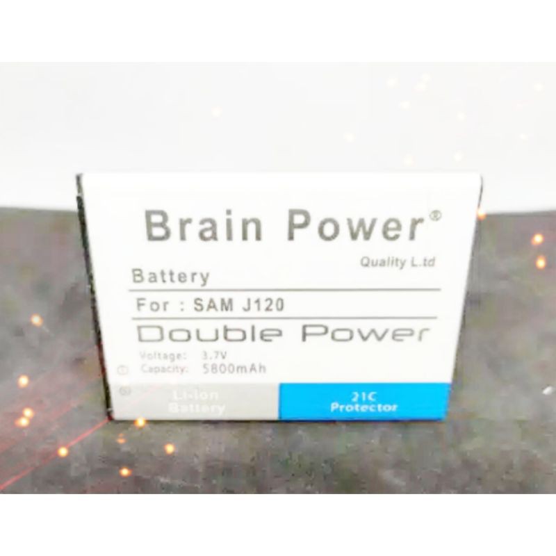 Baterai batre bt samsung J120 / J1 2016 double ic brain power