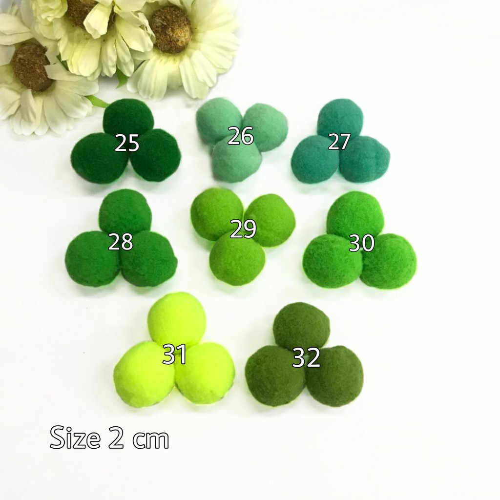 10 PCS - 2 CM | POM POM HALUS ANEKA WARNA | POM POM KAPAS