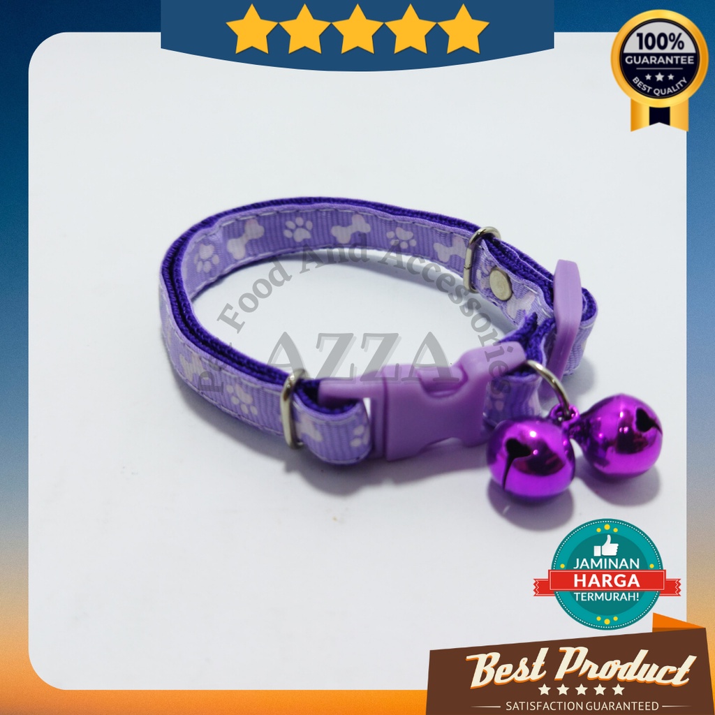kalung kucing motif tulang lonceng isi 2 ukuran 12mm kualitas premium/aksesoris hewan peliharaan
