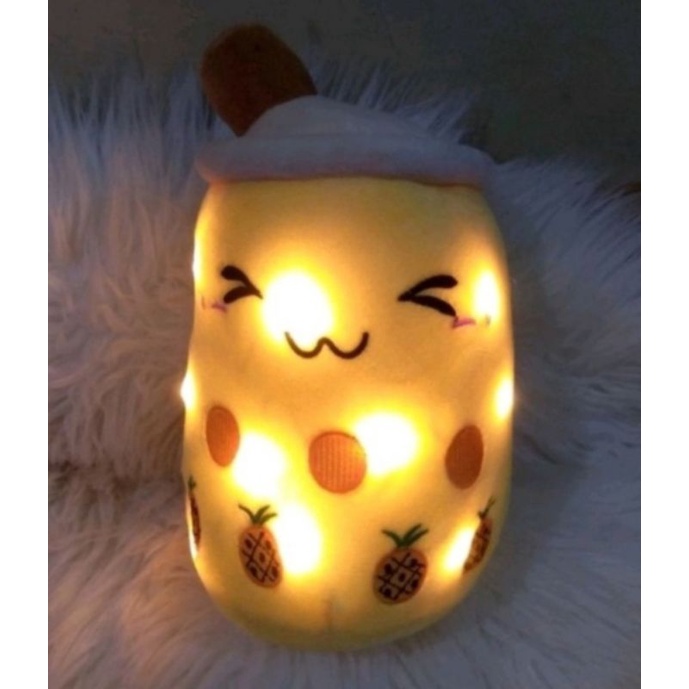 BONEKA BOBA LAMPU LED / BOBA Milk Tea LED Diameter 20cm / TINGGI 30 CM  Berlabel SNI