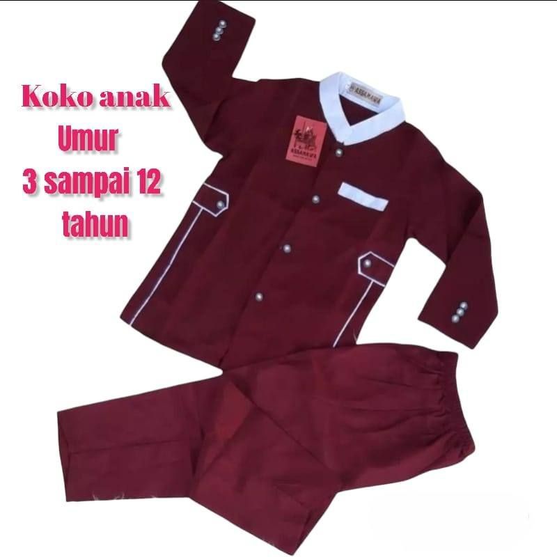 Setelan Koko jasko anak pakaian muslim anak laki laki model jasko