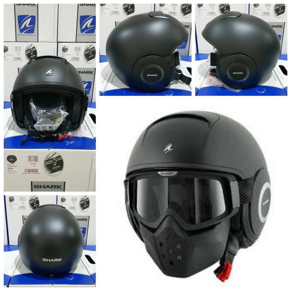 Shark Raw Blank Matt Black Bagus