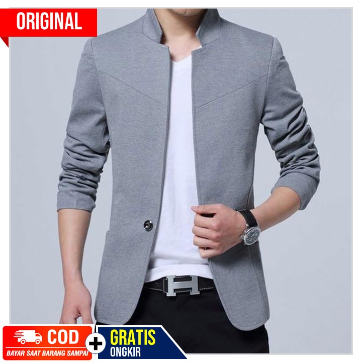 BLAZER PRIA ZIPPER SOFT GREY COLOUR FASHIONABLE LONG SLEEVES