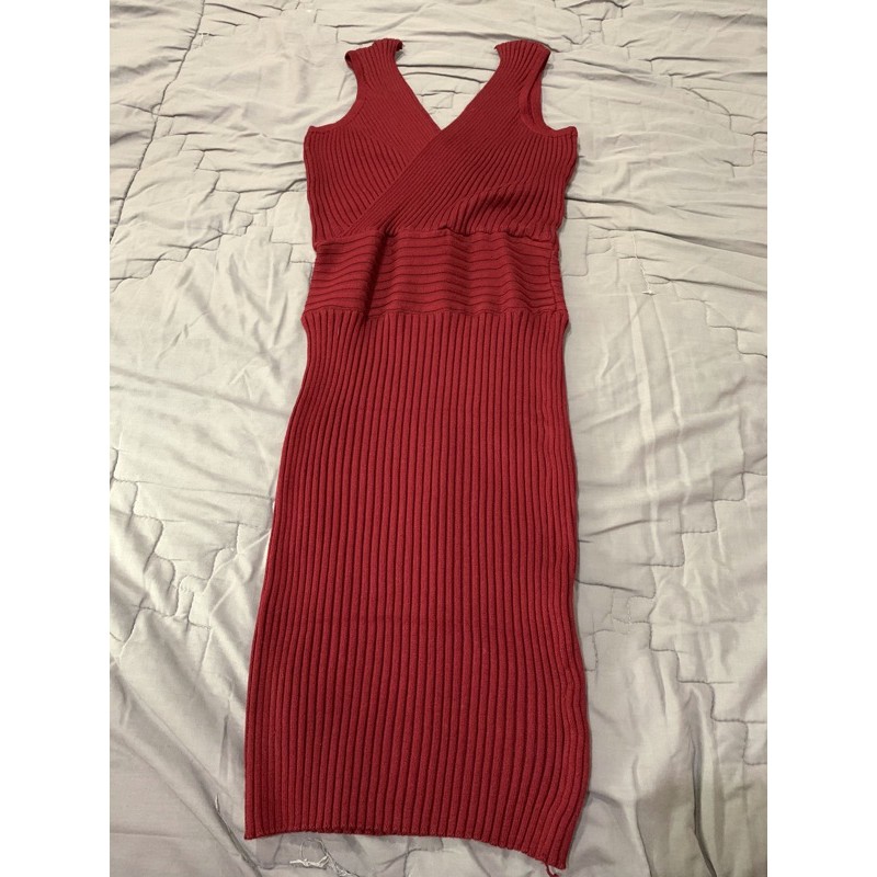 [PreLoved] BARU Dress Merah Stretch Body Shape