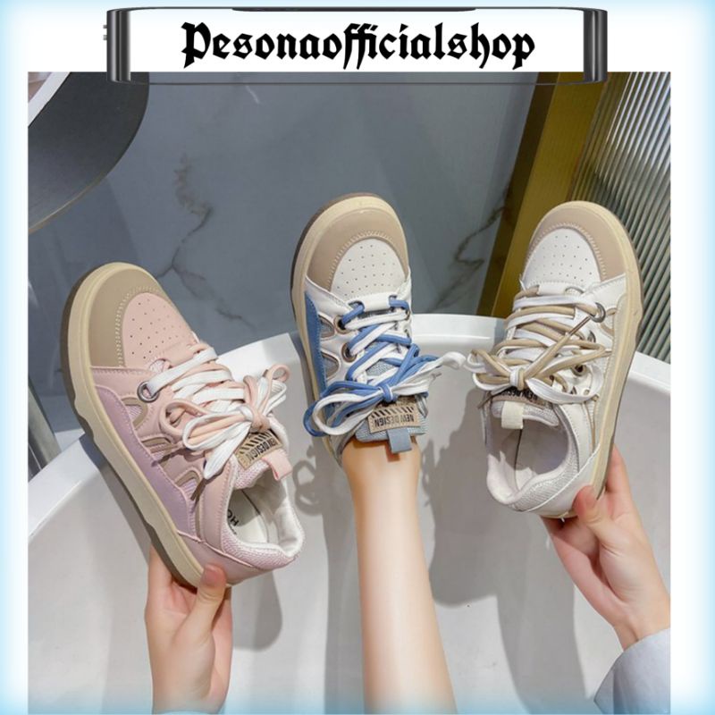 COD POS 9901 Sepatu Sneakers Wanita Sepatu Casual Putih Kanvas