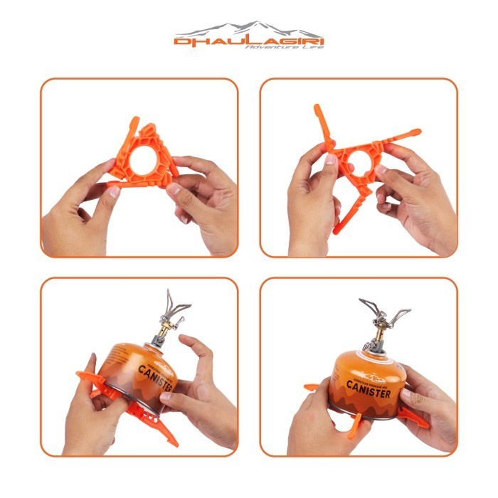 Bracket Tripod Dudukan Gas Canister Stand Dhaulagiri Kompor Camping