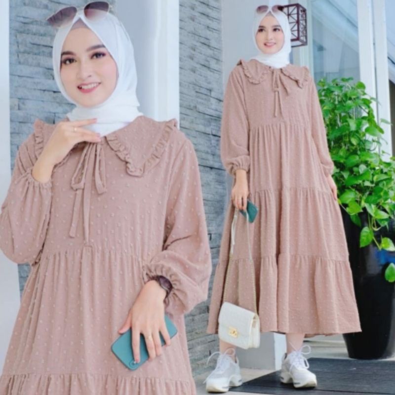 ZULFA MIDI DRESS  CRINCLE URAGIRI