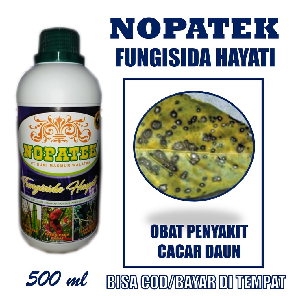 (PROMO) OBAT CACAR DAUN CABE PUPUK Fungisida NOPATEK 500 ML - Pupuk Organik Cair Ampuh Mengatasi Cac